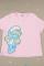 The Smurfs x Unique Vintage Pink Smurfs Fitted Tee Colour: Pink Size: M