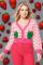 Smak Parlour 1960s Pink Stripes & Strawberry Pocket Cardigan Colour: Pink Size: M/L