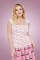 Barbie X Unique Vintage White & Pink Barbie Print Tank Top Colour: Pink Size: M