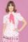 Barbie X Unique Vintage 1970s Pink Barbie Floral Print Bow Blouse Colour: Pink Size: L
