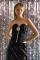 Glamorous Black-Satin Rhinestone-Flower Strapless Top Colour: Black Size: 12