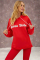 Beach Riot Alissa Santa Babe Hooded Sweater as seen on Una Healy Size: L Colour: Red