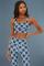 Beach Riot Leah Disco Star Gym Crop Top Size: L Colour: Blue