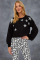 Beach Riot Ava Silver Star Sweater as seen on Malin Andersson Size: M Colour: Black