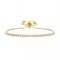 Gold Plated 2mm Adjustable Tennis Bracelet Created with Zircondia® Crystals
