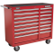 Sealey Superline Pro 16 Drawer Heavy Duty Roller Cabinet Red