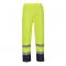 Classic Hi Vis Contrast Rain Trousers Yellow / Navy L
