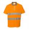 Portwest Mens Hi Vis Cotton Comfort Polo Short Sleeve Shirt Orange 4XL