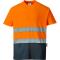 Portwest Hi Vis Cotton Comfort Contrast Short Sleeve T Shirt Orange / Navy XL