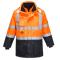 Oxford Weave 300D Class 3 Hi Vis 7-in-1 Contrast Traffic Jacket Orange / Navy 2XL