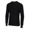 Luke 1977 Plated Crew Neck Ribbed Knitted Jumper - Solid Black