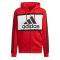 adidas Essentials Colorblock Logo Hoodie - Red
