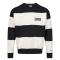 Champion Sweatshirt Preppy Bookstore Striped Logo Sweatshirt - Black White