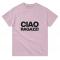 Ciao Heavyweight Unisex Crewneck T-shirt | Color: Light Pink | Size: S