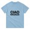 Ciao Heavyweight Unisex Crewneck T-shirt | Color: Light Blue | Size: S