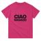 Ciao Heavyweight Unisex Crewneck T-shirt | Color: Heliconia | Size: S