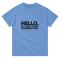 Hello Heavyweight Unisex Crewneck T-shirt | Color: Carolina Blue | Size: S