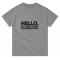 Hello Heavyweight Unisex Crewneck T-shirt | Color: Sport Grey | Size: S