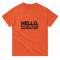 Hello Heavyweight Unisex Crewneck T-shirt | Color: Orange | Size: M