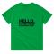 Hello Heavyweight Unisex Crewneck T-shirt | Color: Irish Green | Size: S