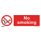 Sealey Rigid Plastic No Smoking Sign 300mm 100mm Standard