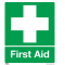 Sealey Self Adhesive Vinyl First Aid Sign 250mm 300mm Standard