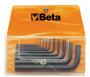 Beta Tools 96 N/B10 10pc Offset Hex Key Wrench Set in Wallet Burnished 000960650