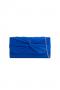 Royal Blue Suede Clutch Bag with Knot Detail