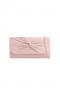 Nude Suede Clutch Bag with Knot Detail