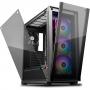DeepCool MATREXX 70 ADD-RGB 3F Case, Gaming, Black, Mid Tower, 2 x USB 3.0 / 1 x USB 2.0, Tempered Glass Side & Front Window Panels, Removable Glass PSU Shroud, Addressable RGB LED Fans & Light Strip, E-ATX, ATX, Micro ATX, Mini-ITX