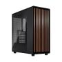 Fractal Design North Charcoal Black (TG Dark) Case w/ Dark Tint Glass Window, ATX, 2 Fans, USB-C, Walnut Front
