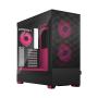 Fractal Design Pop Air RGB (Magenta Core TG) Gaming Case w/ Clear Glass Window, ATX, Hexagonal Mesh Front, Magenta Interior/Accents, 3 RGB Fans & ARGB Controller