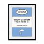 Personalised Book Cover Art | Custom Book Print | Cornish Blue - Framed