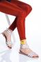 Women`s Studded White Leather Sandals