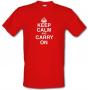 Keep Calm And Carry On male t-shirt.