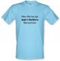 When I Was Your Age Apple And Blackberry Were Just Fruits male t-shirt.