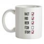 Fishing Checklist mug.