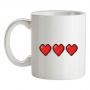 Trio of 16 Bit Hearts mug.