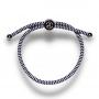 Rope Bracelet - Blue / White Zigzag