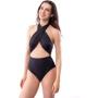 Eco Friendly Swimwear - Black One-Piece With Wraparound Arms