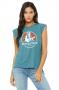 Duke of Uke Women`s Flowy Capped Sleeve Tee