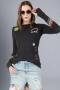Lauren Moshi Mckinley Neon Signs Thermal Top Size: XL Colour: Black