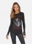 Lauren Moshi McKinley McKinley ZZ Top Thermal Top as seen on Avril Lavigne Size: S Colour: Black