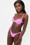 Frankies Bikinis Maggie Underwire Glitter Bikini Top in Cosmos Size: S Colour: Pink