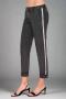 Sundry Star Glitter Stripe Roll Up Chino Trousers Size: 27" Colour: Black
