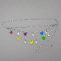 Buckle Down Products Disney Iridescent Rainbow Mickey Charm Chain Belt Colour: Black Size: One Size