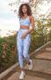 Spiritual Gangster Intent Eco Jersey High Waist Leggings in Jacaranda Print Size: S Colour: Blue