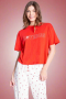 PJ Salvage Lovebug Red Cotton T-Shirt Size: M Colour: Red