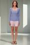Sundry Clothing Square Neck Long Sleeve Top Size: L Colour: Blue