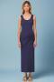 Sundry Twistfront Sleeveless Maxi Dress Size: L Colour: Blue